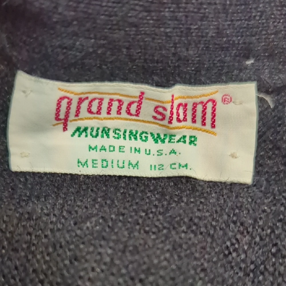 Vintage Grand Slam Classic Black Cardigan Sweater